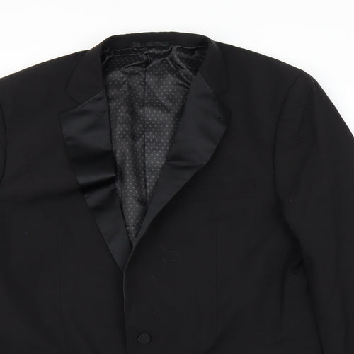 Limited Collection Mens Black   Jacket Suit Jacket Size 42