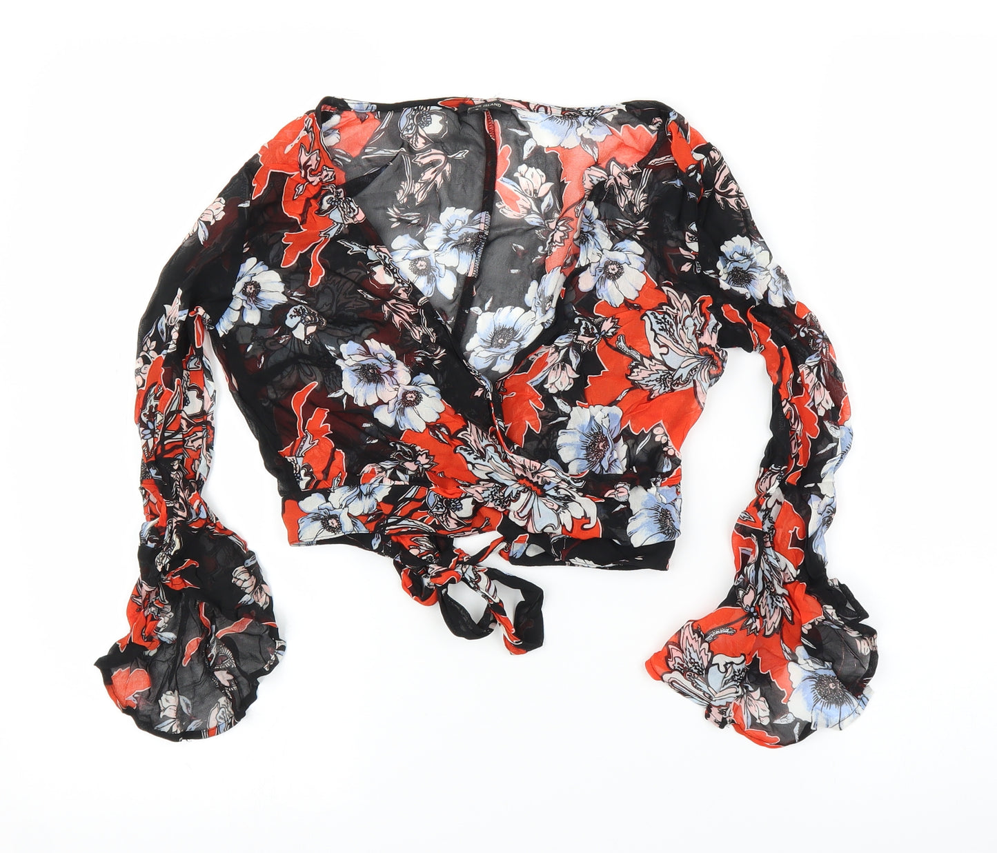 River Island Womens Red Floral  Basic Blouse Size 6