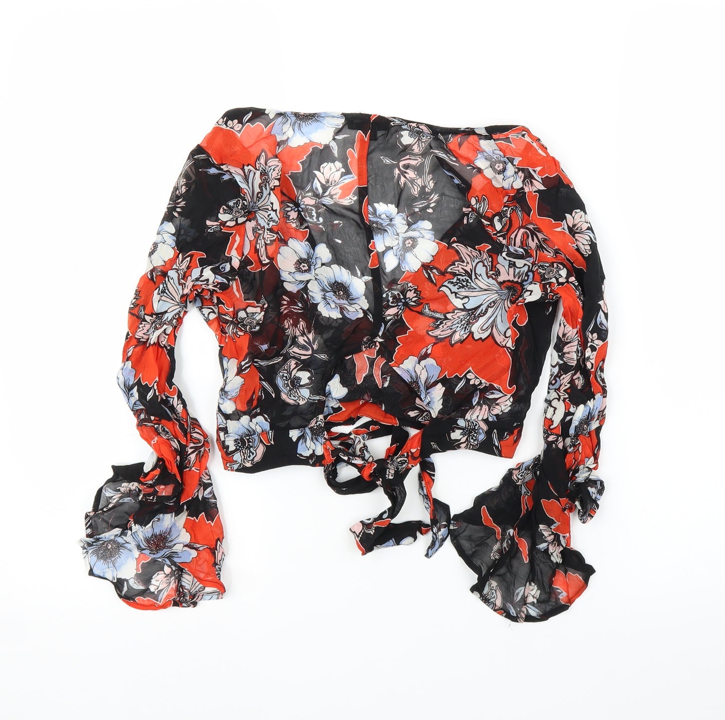 River Island Womens Red Floral  Basic Blouse Size 6