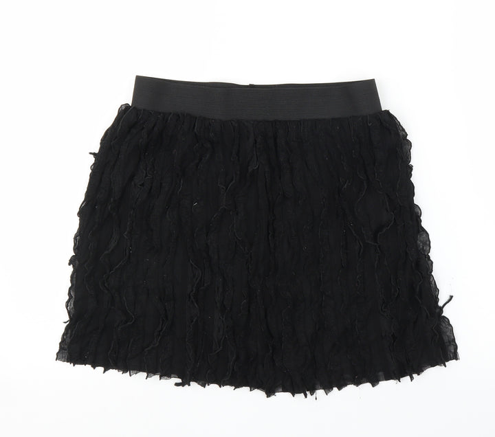 Preworn Womens Black   A-Line Skirt Size S