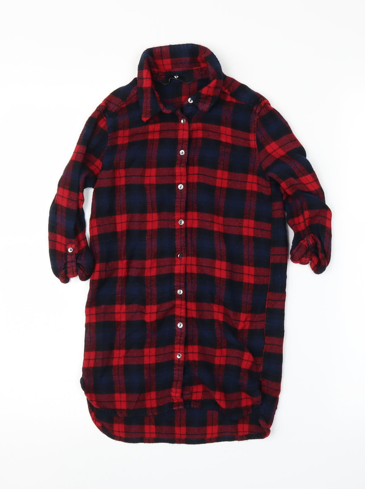 Very Girls Red Plaid  Tunic Blouse Size 7-8 Years