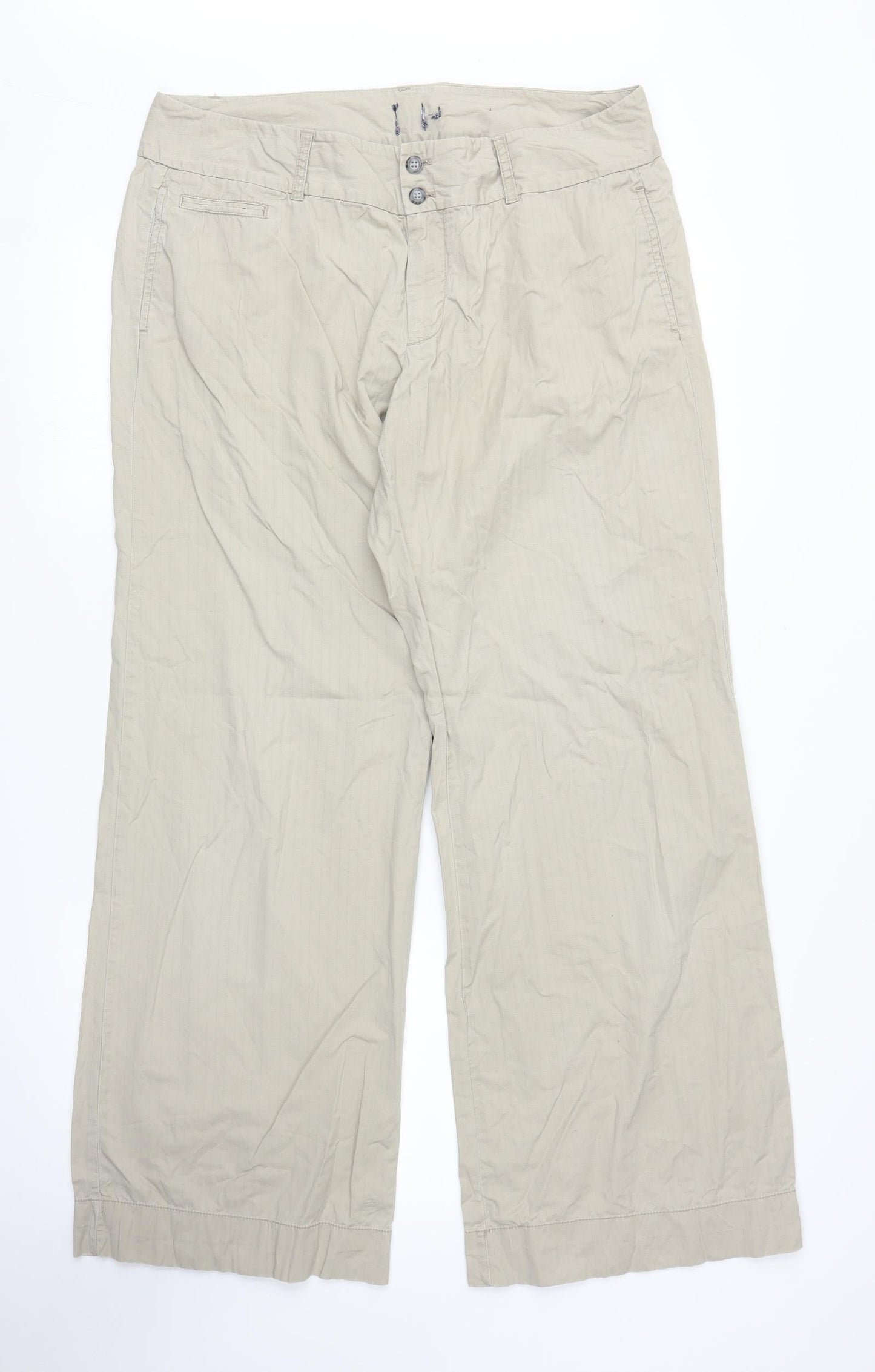 Preworn Womens Beige   Carpenter Trousers Size L L28 in