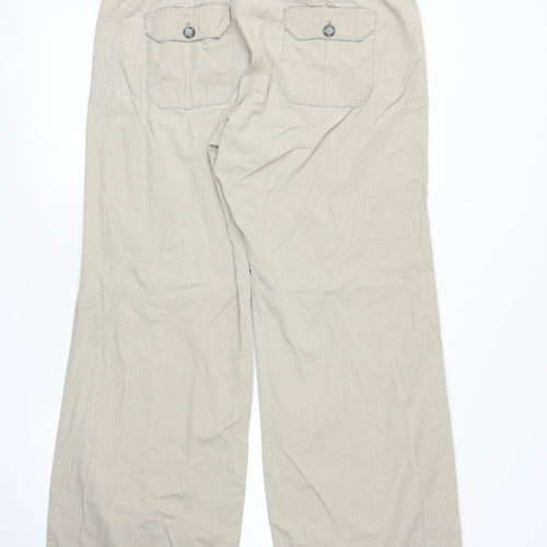 Preworn Womens Beige   Carpenter Trousers Size L L28 in