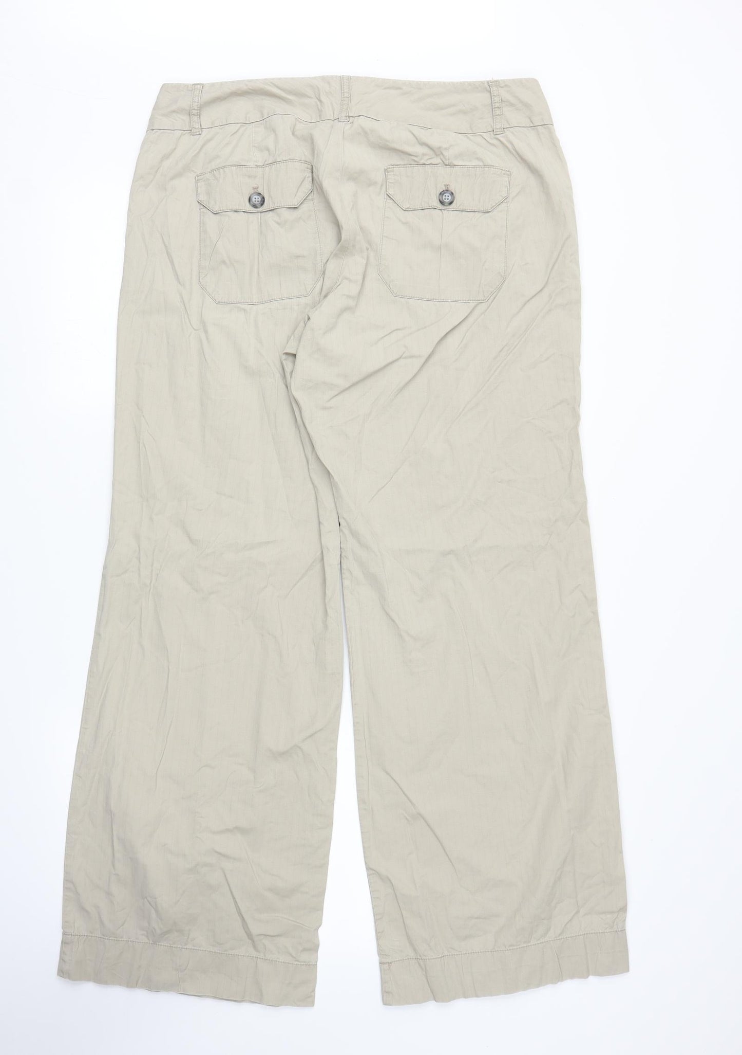 Preworn Womens Beige   Carpenter Trousers Size L L28 in