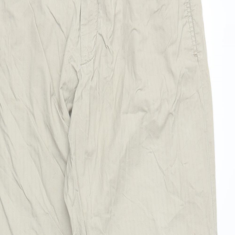 Preworn Womens Beige   Carpenter Trousers Size L L28 in