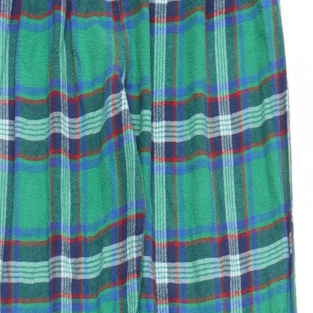 M&S Boys Green Plaid   Lounge Pants Size 15 Years