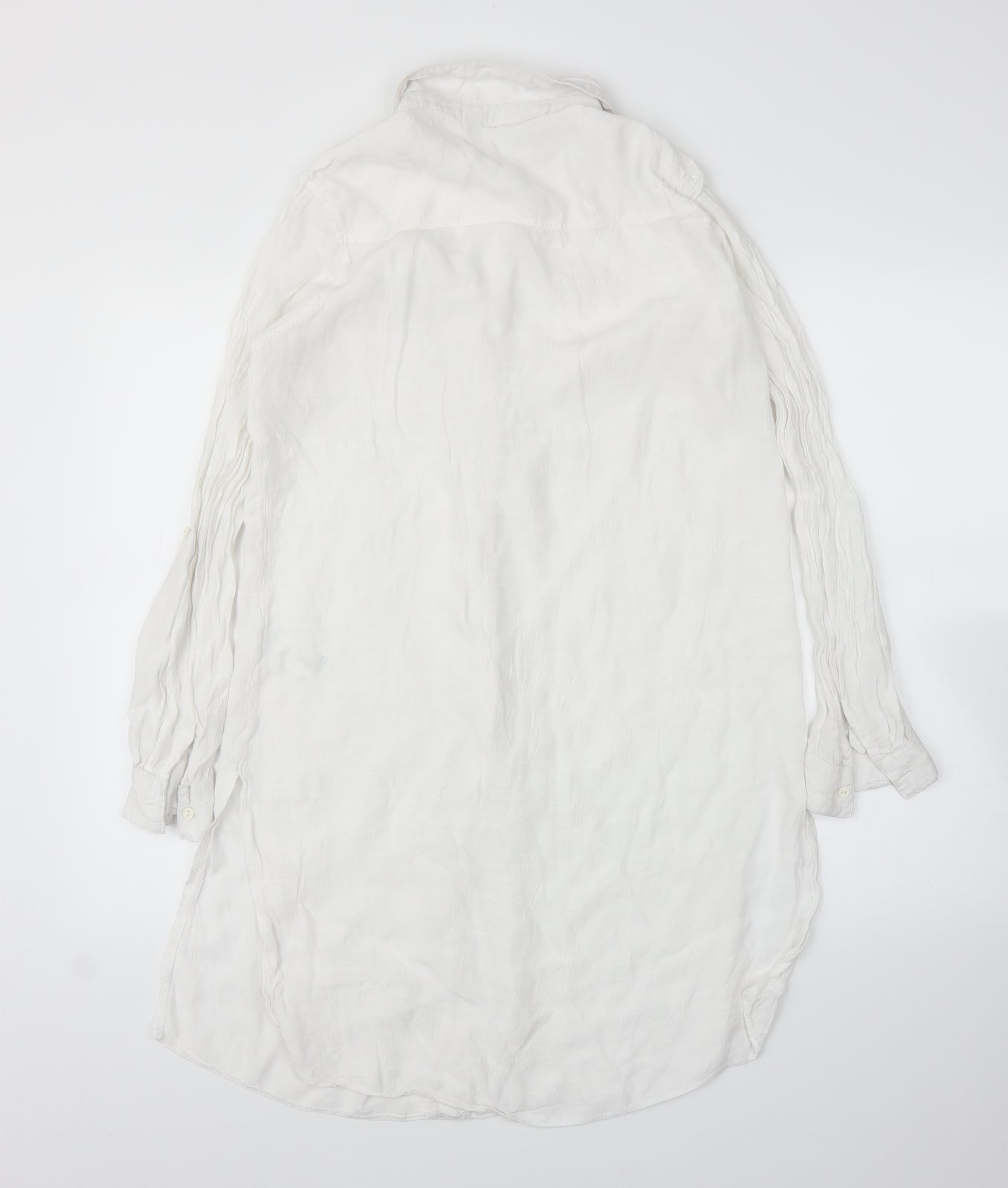 F&F Womens White   Shirt Dress  Size 12