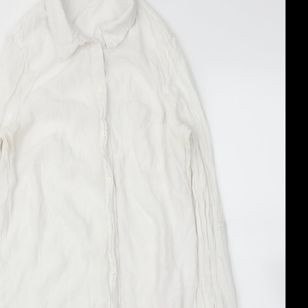 F&F Womens White   Shirt Dress  Size 12