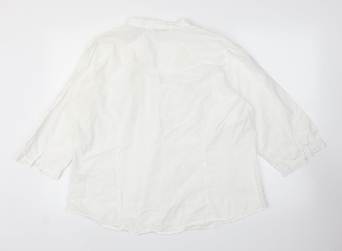 M&S Womens White   Basic Blouse Size 22
