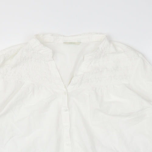 M&S Womens White   Basic Blouse Size 22