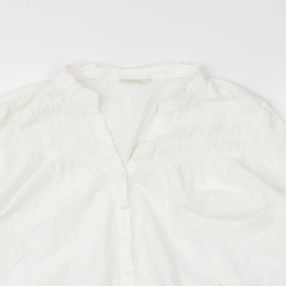 M&S Womens White   Basic Blouse Size 22
