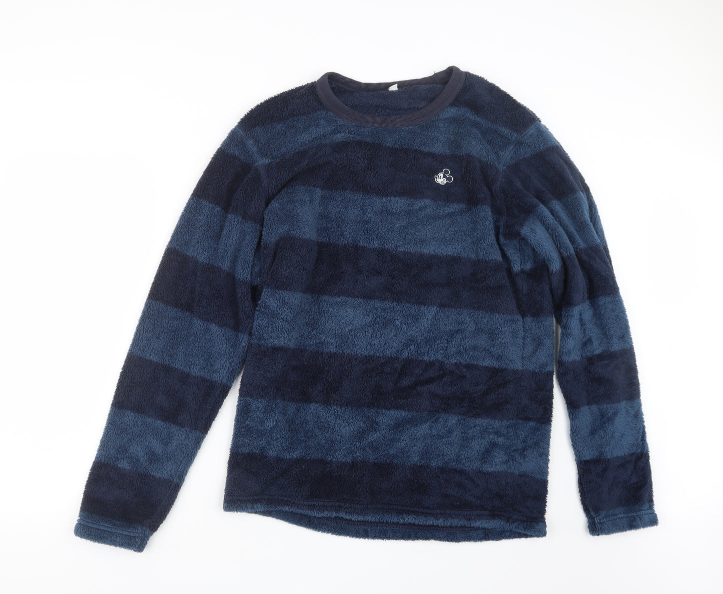 Uniqlo Mens Blue Striped   Pyjama Top Size L  - Mickey Mouse