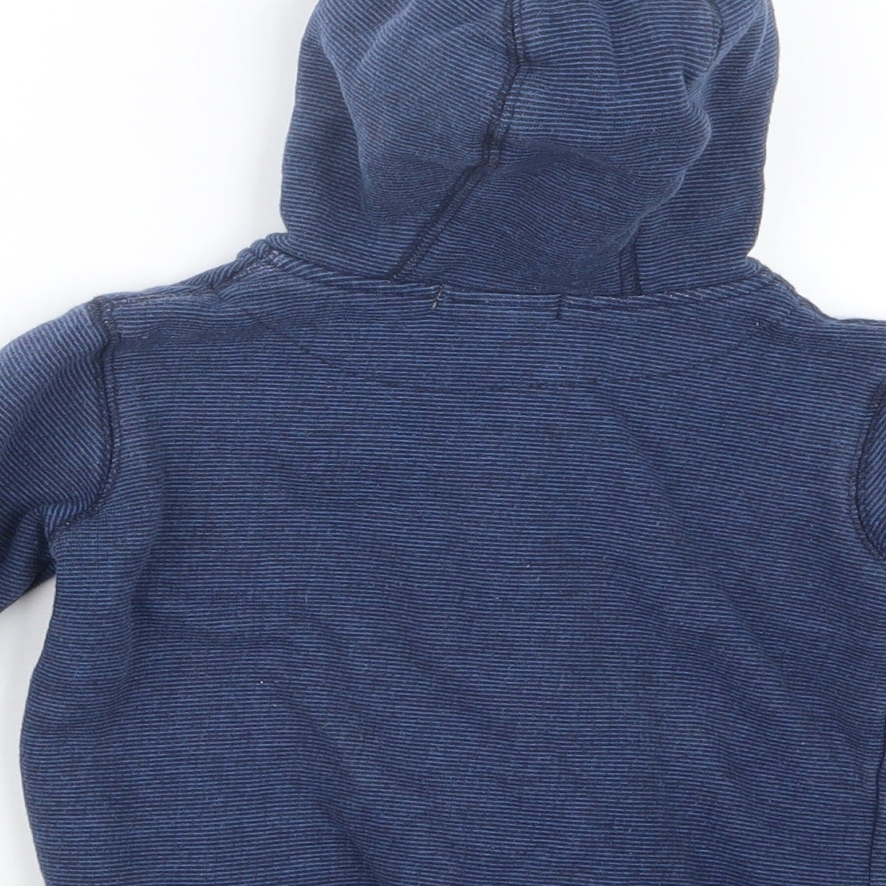 Pumpkin Patch Boys Blue Striped  Full Zip Hoodie Size 3 Years