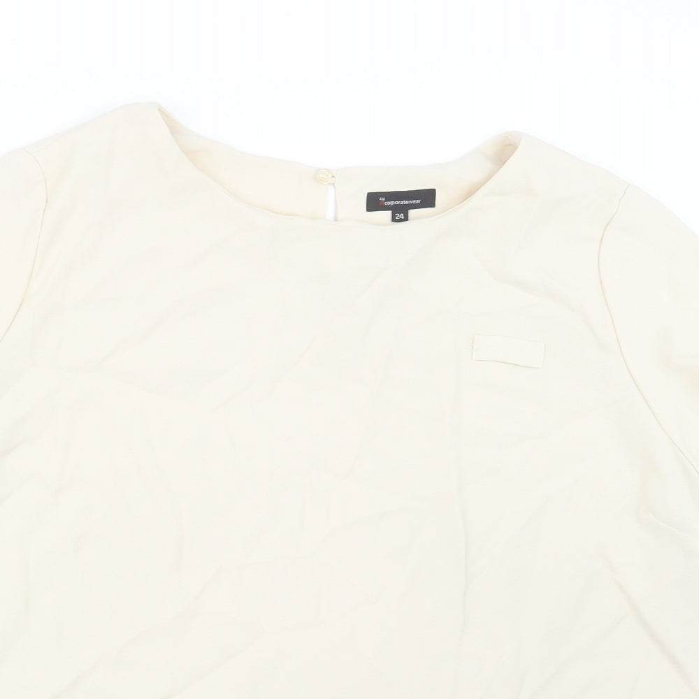 Incorporatewear Womens Ivory   Basic T-Shirt Size 24