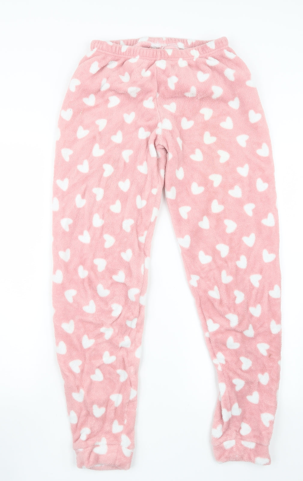 Matalan Womens Pink Geometric  Capri Pyjama Pants Size S  - Heart Print