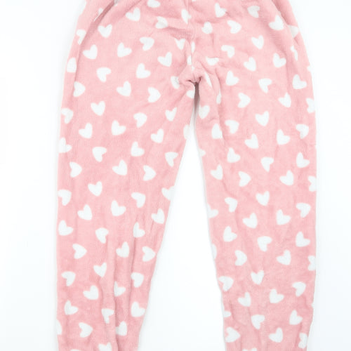 Matalan Womens Pink Geometric  Capri Pyjama Pants Size S  - Heart Print