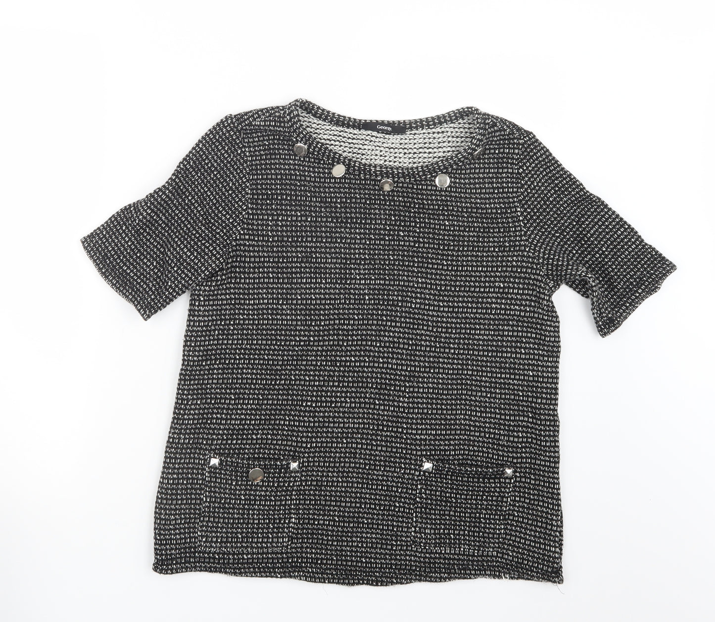 George Womens Black  Knit Pullover Jumper Size 12