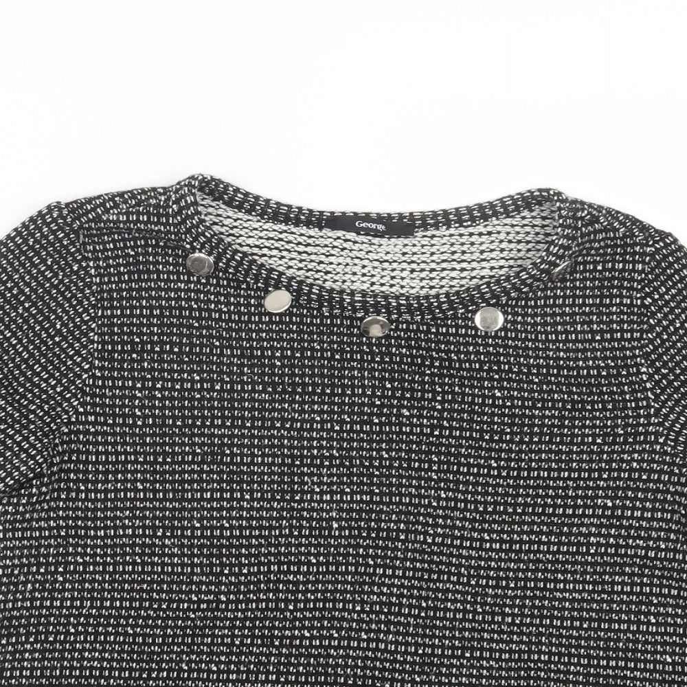 George Womens Black  Knit Pullover Jumper Size 12