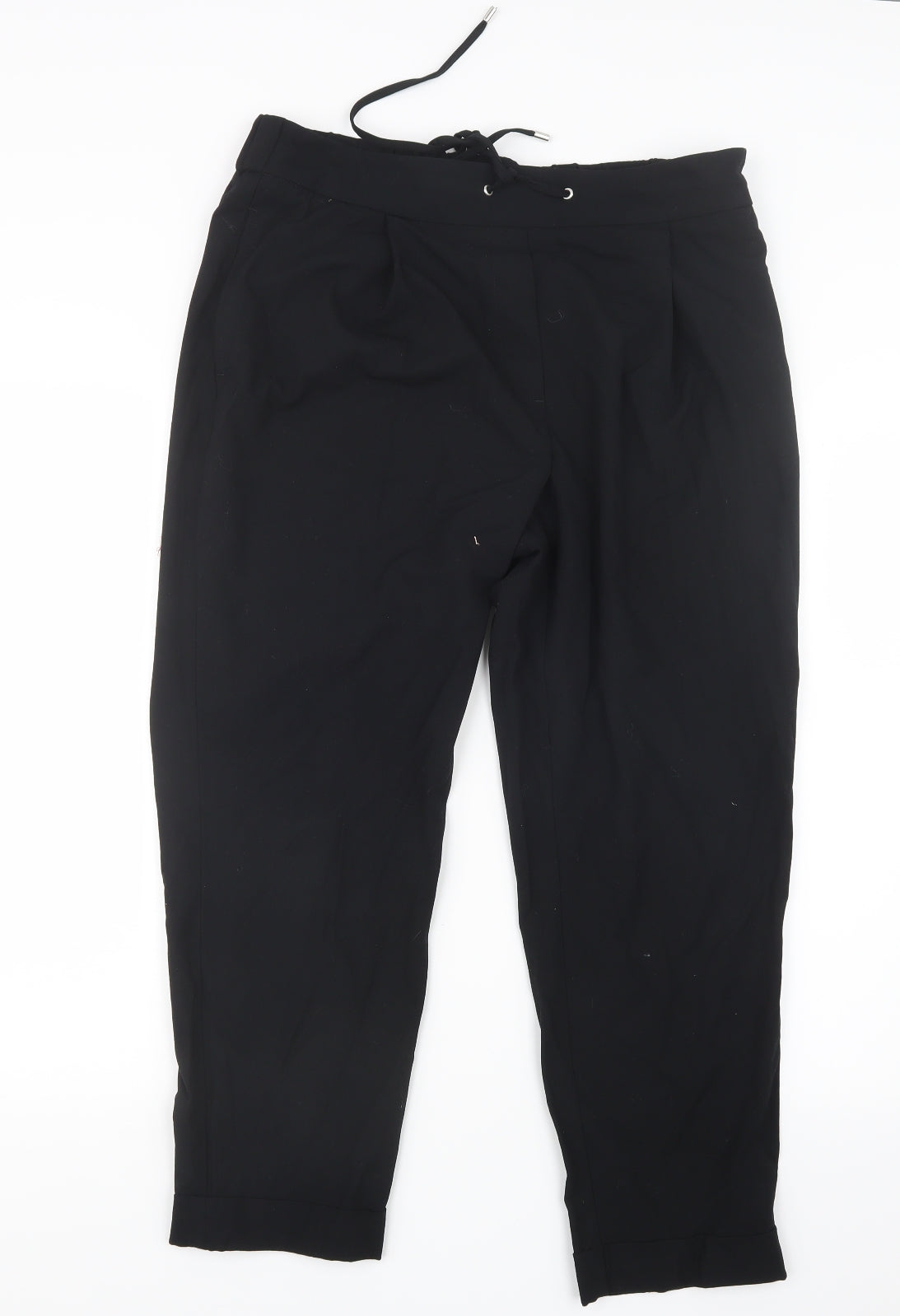Marks and Spencer Womens Black   Trousers  Size 14 L25 in - Short Leg