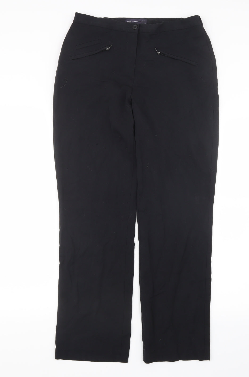 Marks and Spencer Womens Black   Trousers  Size 10 L29 in
