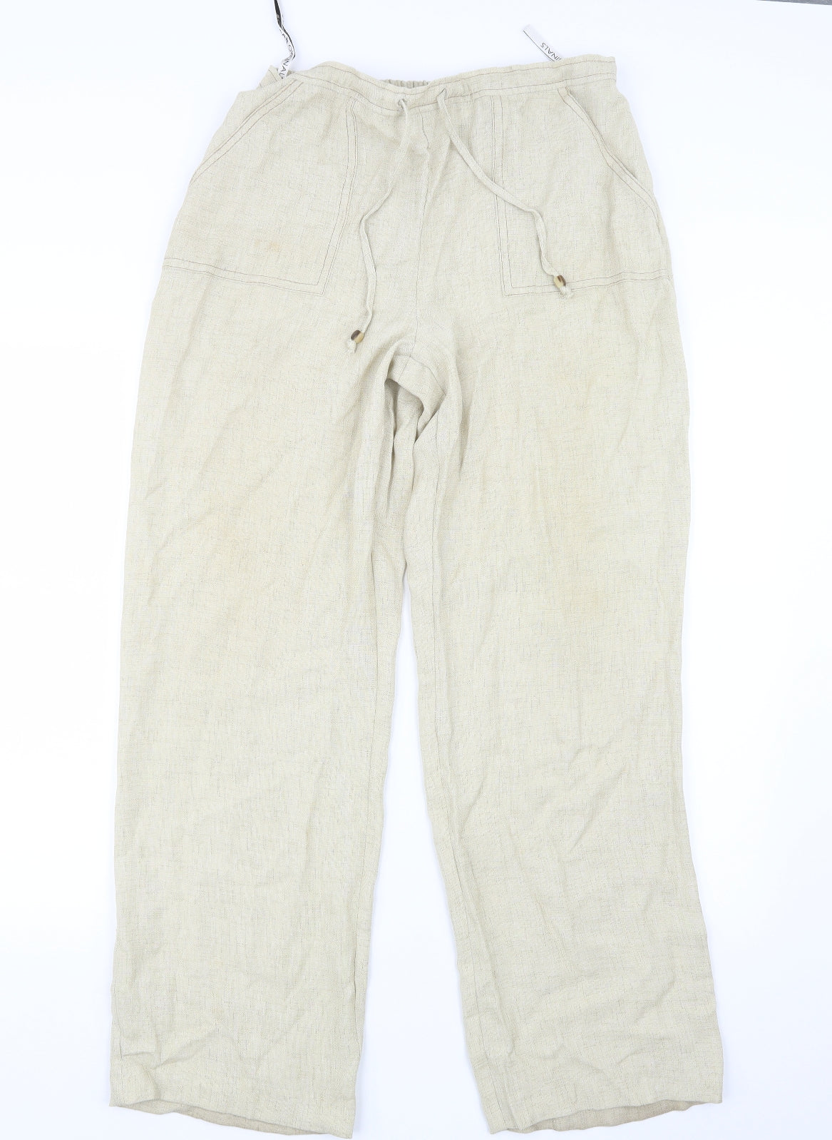 Roman Womens Ivory   Trousers  Size 12 L30 in