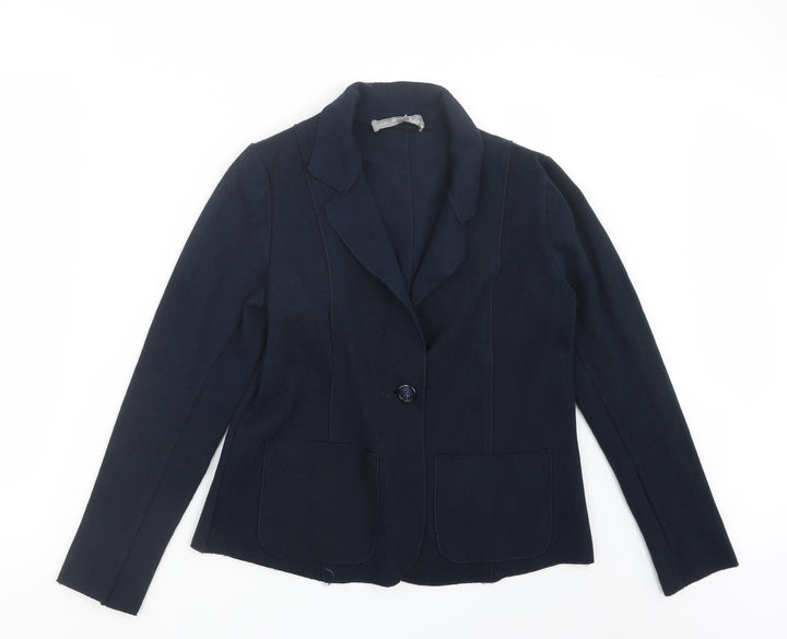 Lola & Sophie Womens Blue Jacket Size S