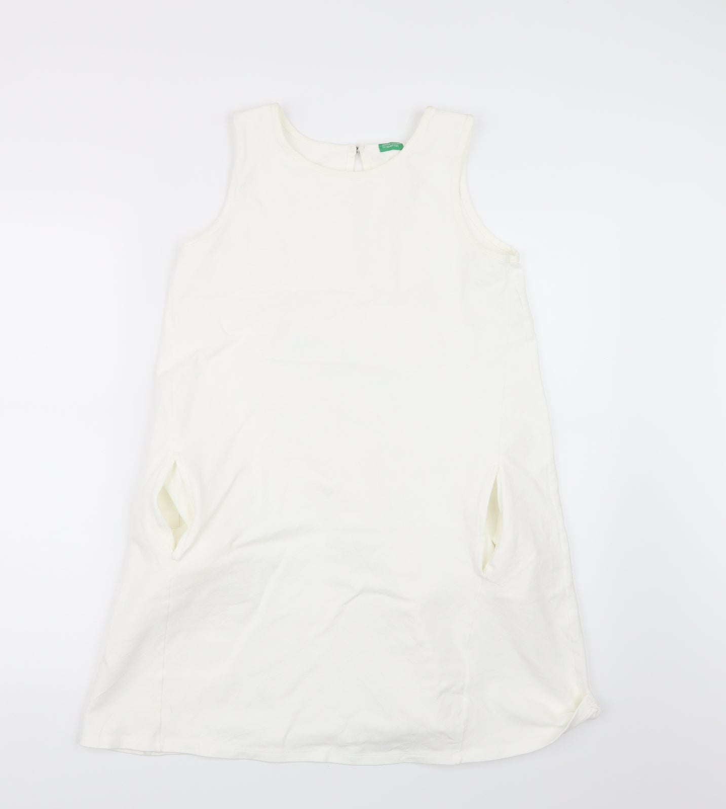 United Colors of Benetton Womens White   Basic T-Shirt Size XS