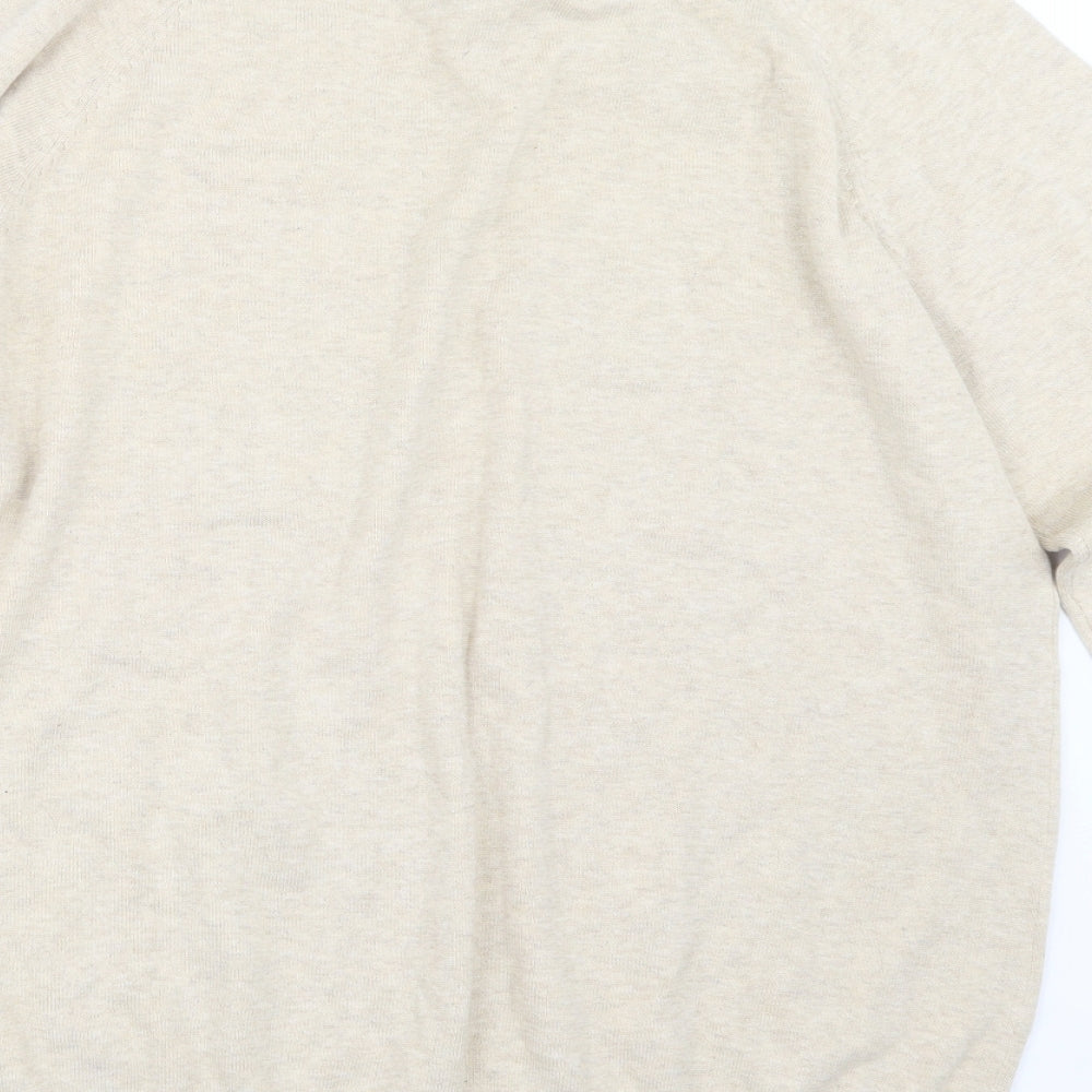 Primark Mens Beige  Knit Pullover Jumper Size L
