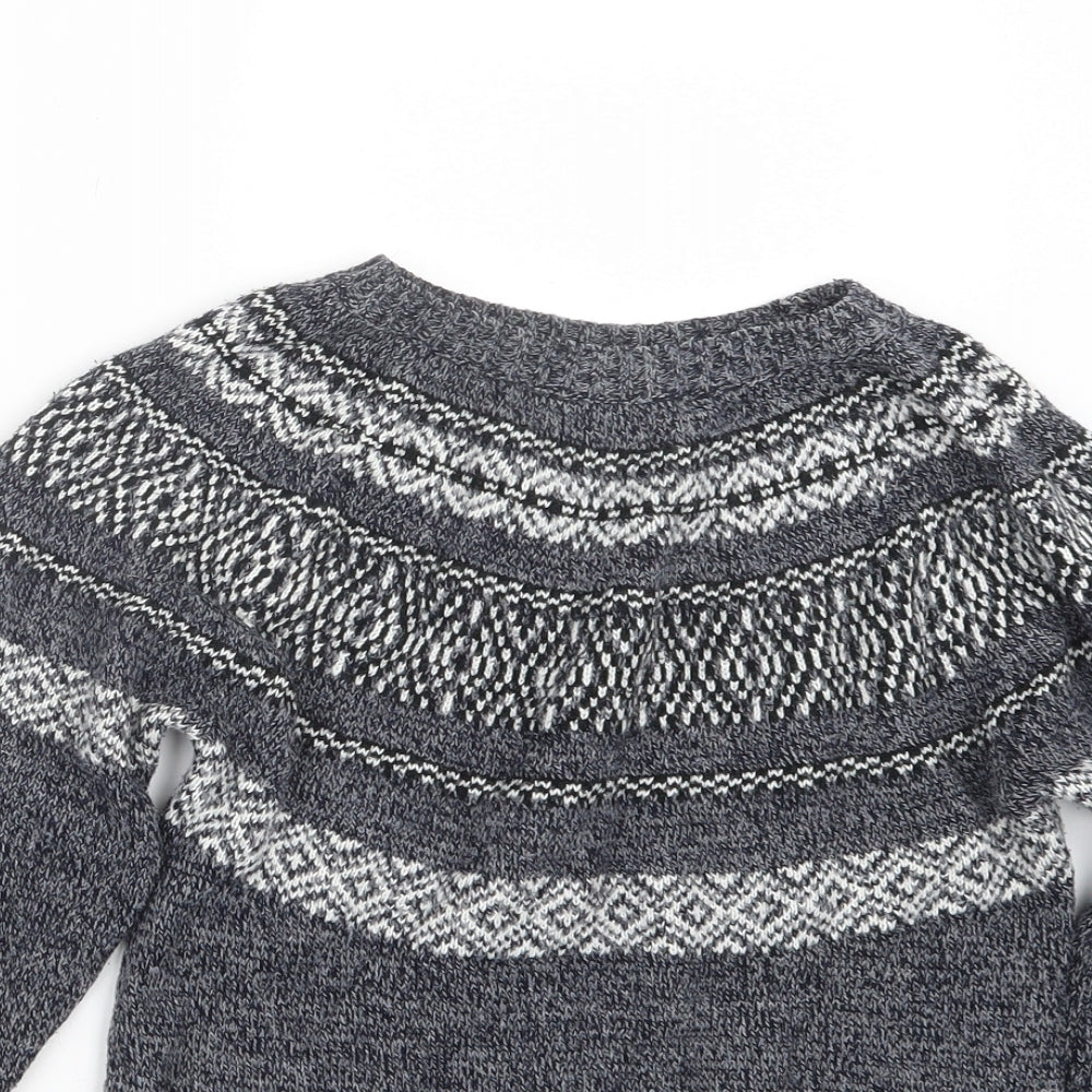TU Boys Grey  Knit Pullover Jumper Size 10 Years