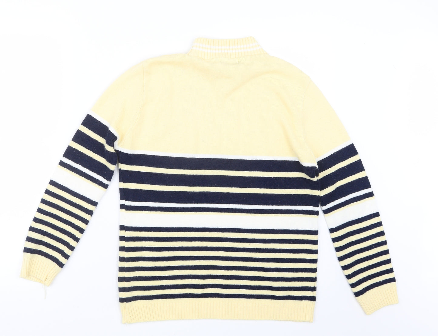 CHIC Womens Ivory Striped Knit Pullover Jumper Size S