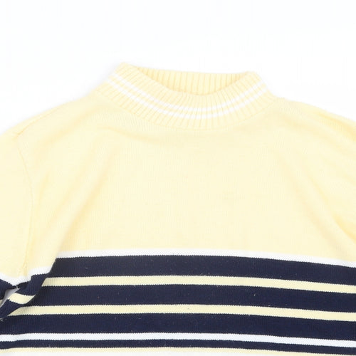 CHIC Womens Ivory Striped Knit Pullover Jumper Size S