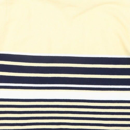 CHIC Womens Ivory Striped Knit Pullover Jumper Size S
