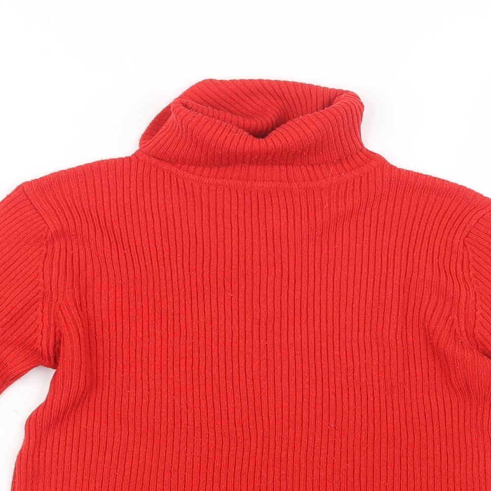Mia Moda Womens Red  Knit Pullover Jumper Size M