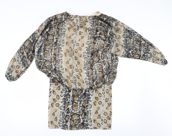 Preworn Womens Brown Animal Print  Shift  One Size