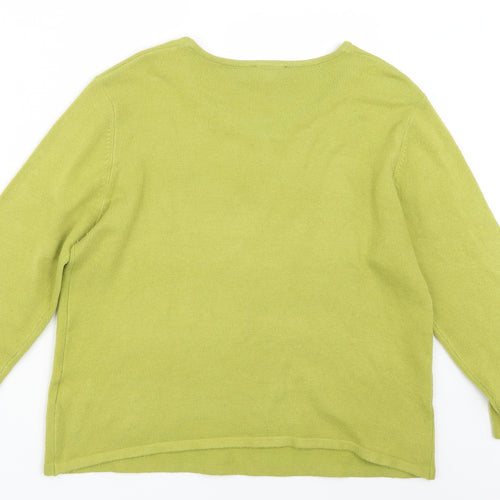 Touch Womens Green  Knit Pullover Jumper Size XL
