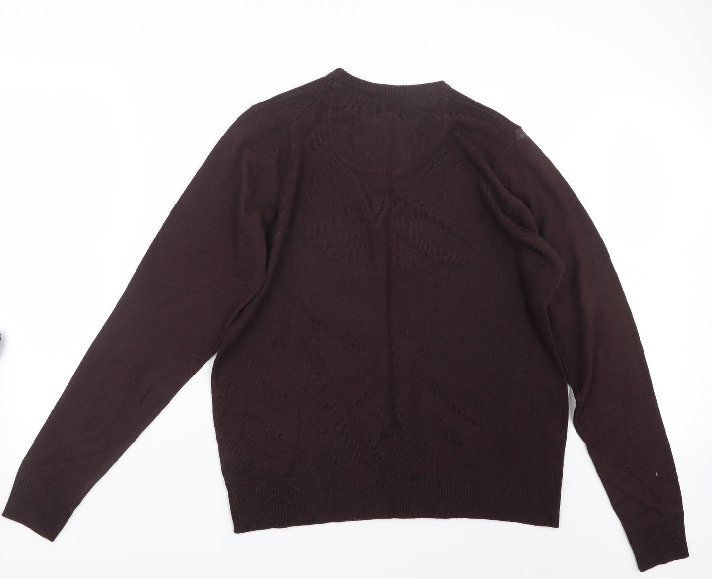 Industralize Mens Brown Geometric Knit  Pyjama Top Size XL