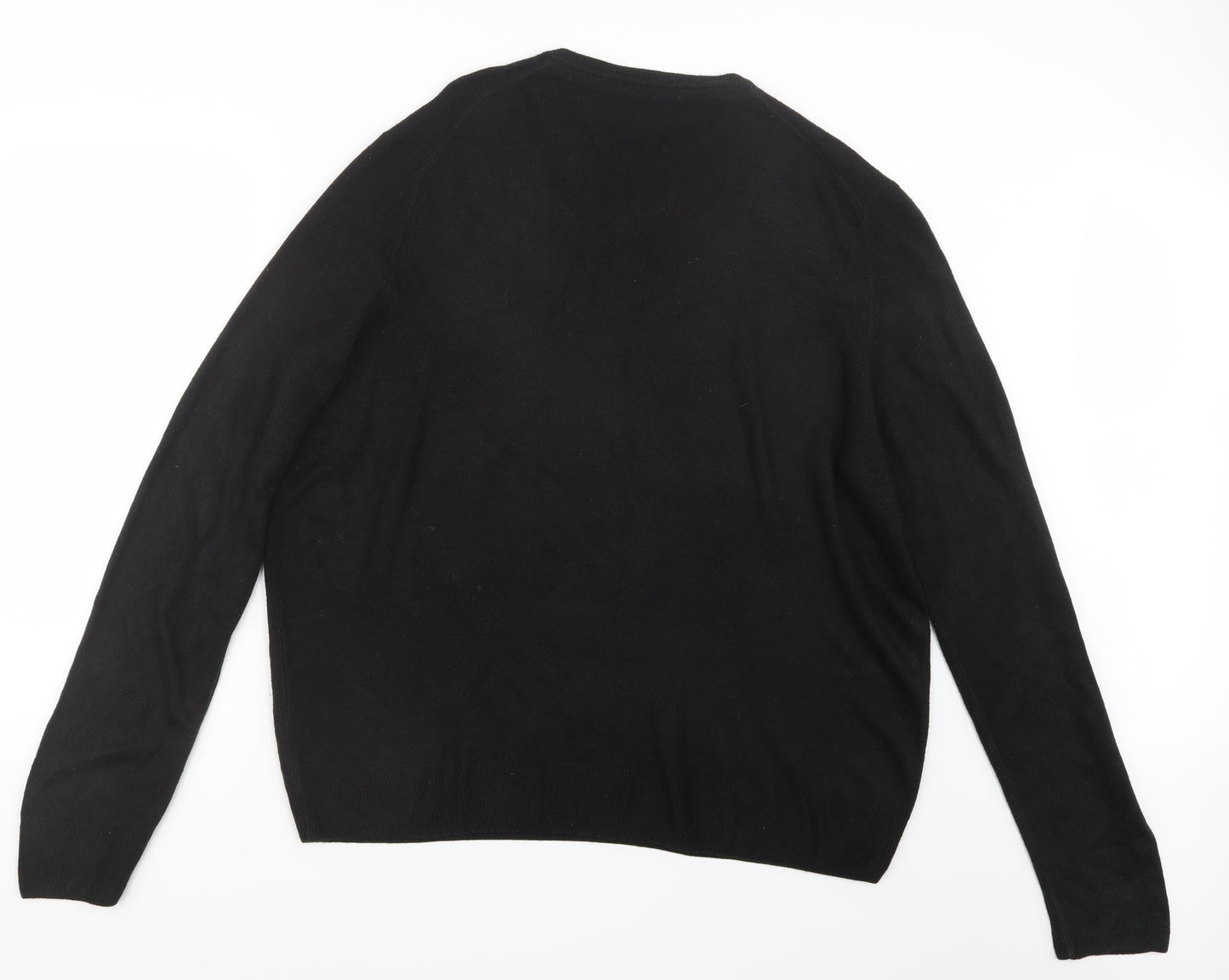 F&F Mens Black  Knit Pullover Jumper Size XL