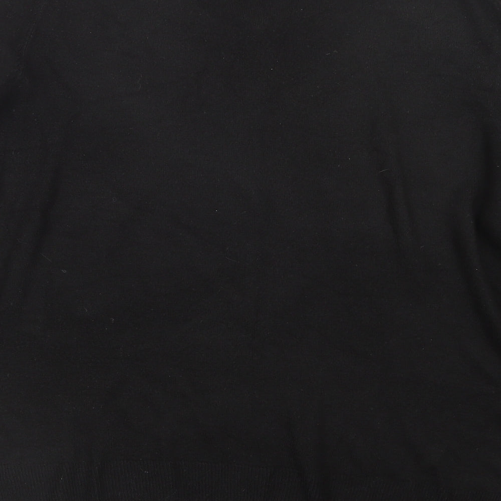 F&F Mens Black  Knit Pullover Jumper Size XL