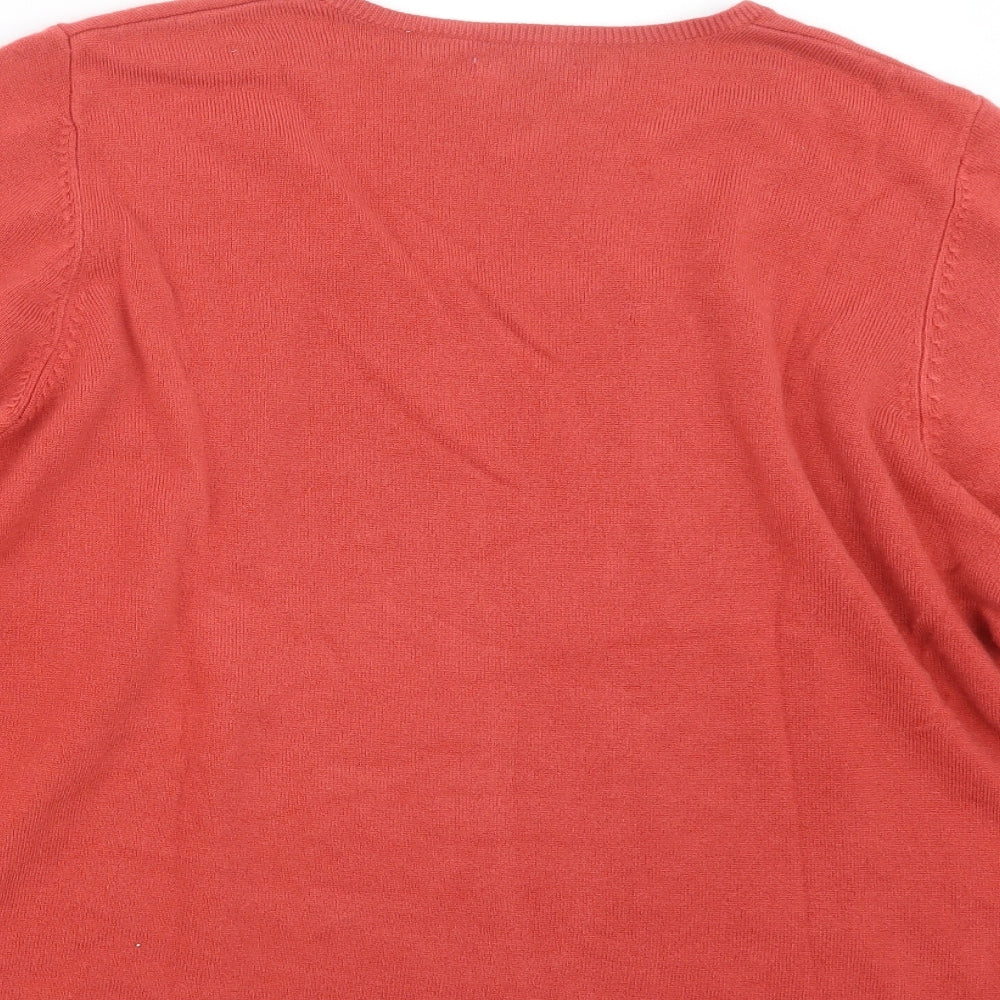 ANNE WEYBURN Womens Pink  Knit Pullover Jumper Size 20