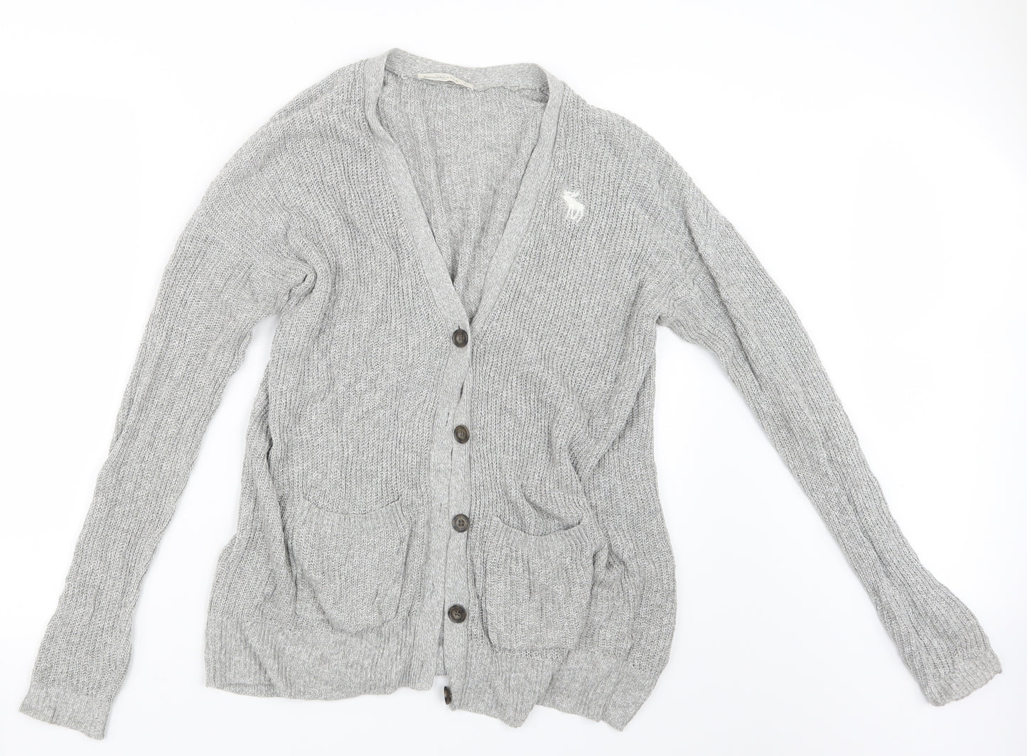 Abercrombie & Fitch Womens Grey  Knit Cardigan Jumper Size S