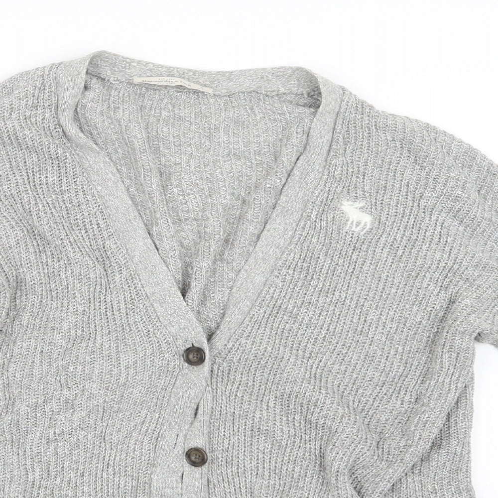 Abercrombie & Fitch Womens Grey  Knit Cardigan Jumper Size S