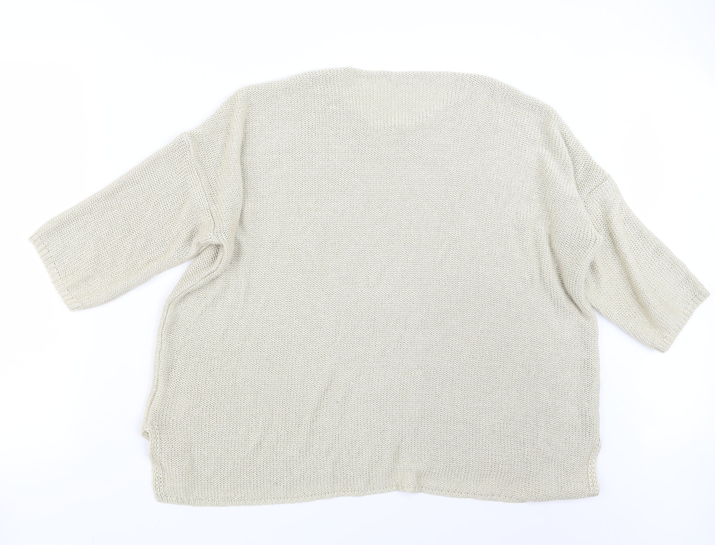 Papaya Womens Beige  Knit Pullover Jumper Size 20