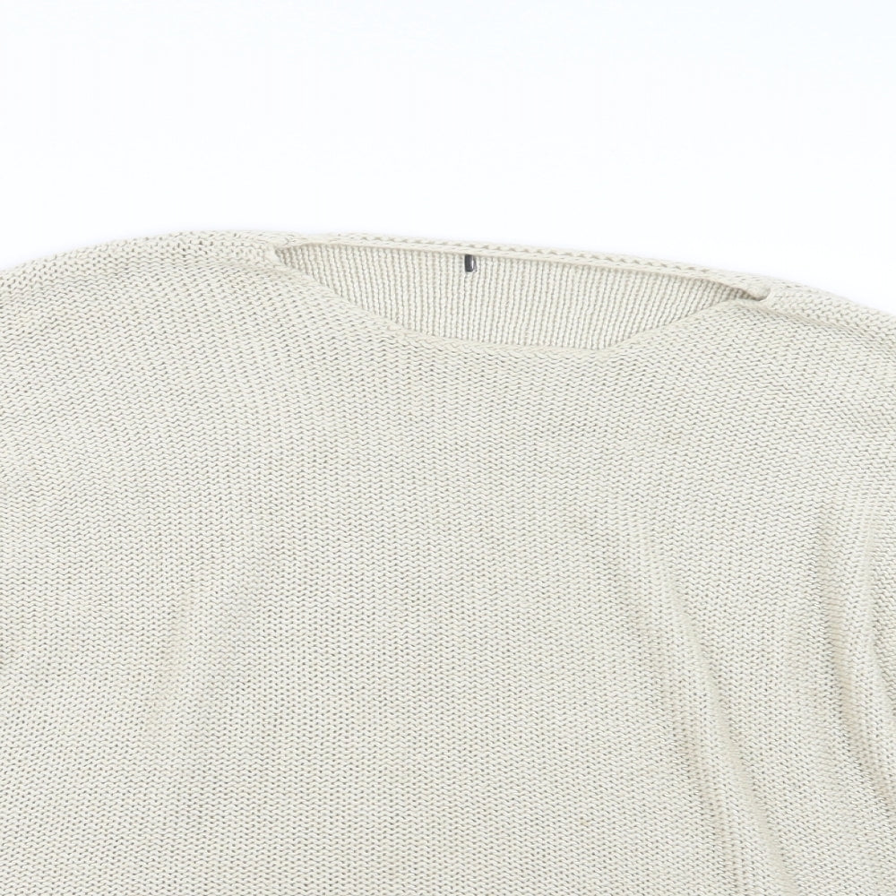 Papaya Womens Beige  Knit Pullover Jumper Size 20