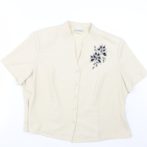 Eastex Womens Beige   Basic Button-Up Size 18