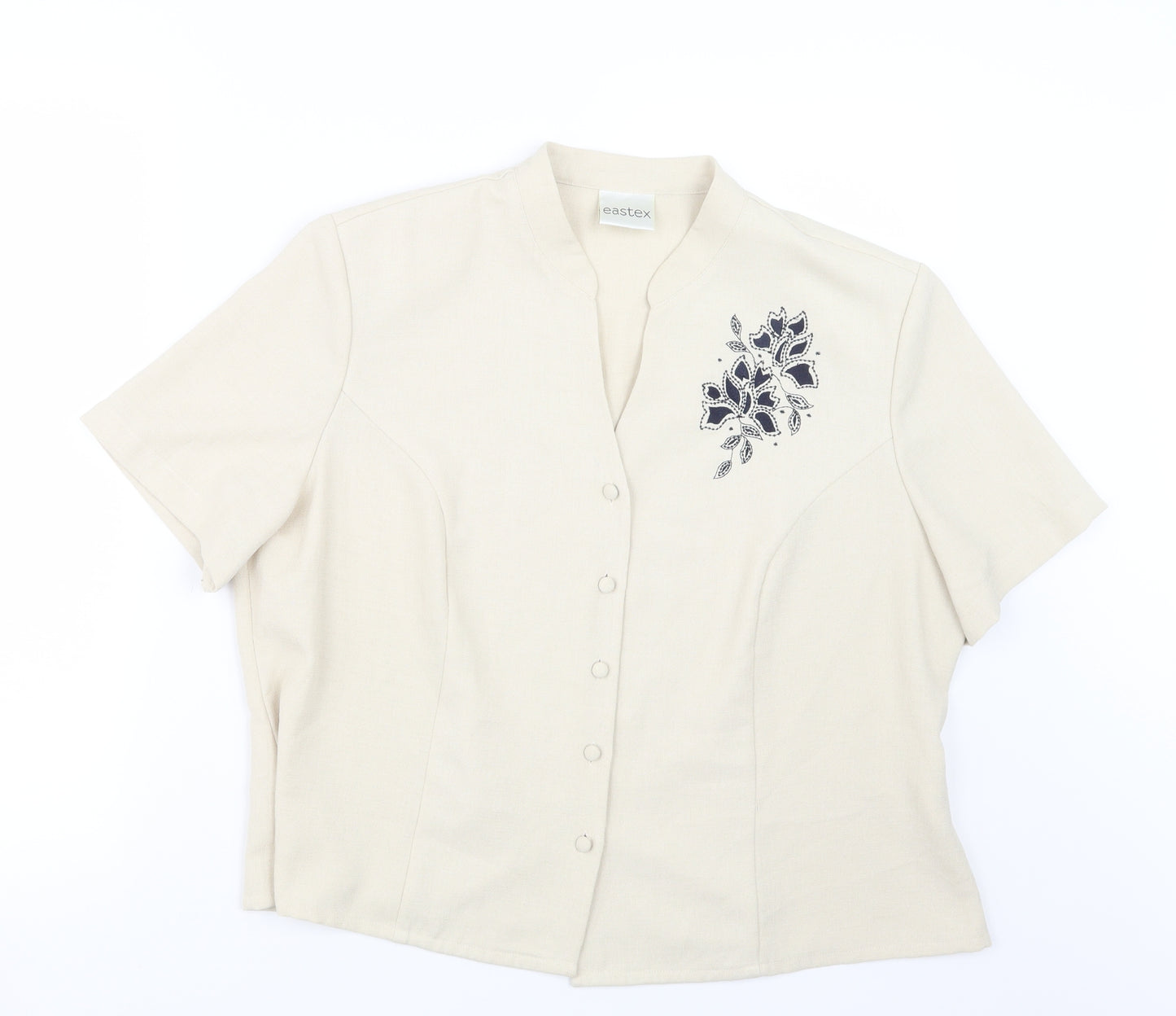Eastex Womens Beige   Basic Button-Up Size 18