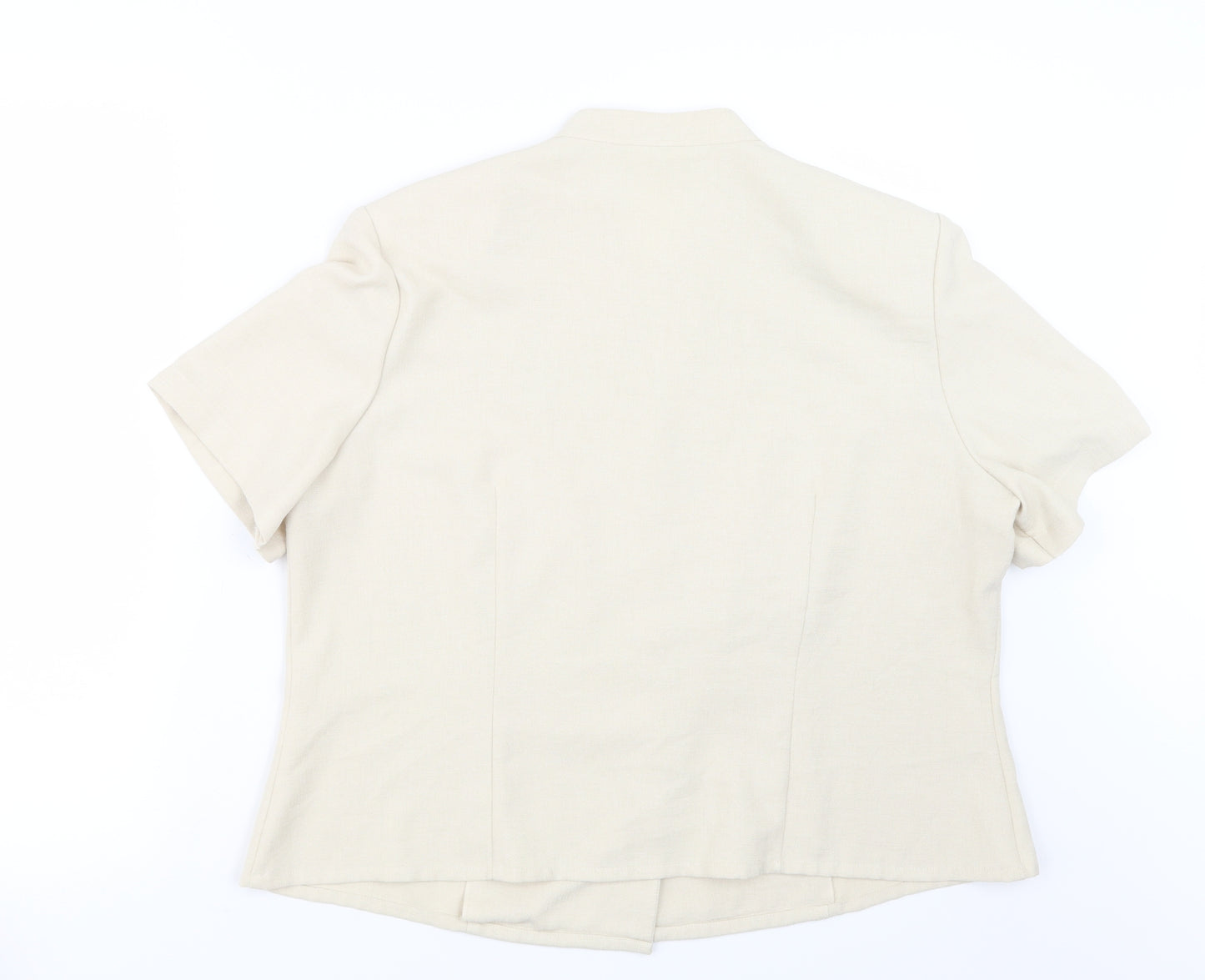 Eastex Womens Beige   Basic Button-Up Size 18