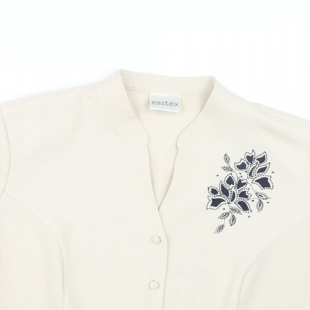 Eastex Womens Beige   Basic Button-Up Size 18