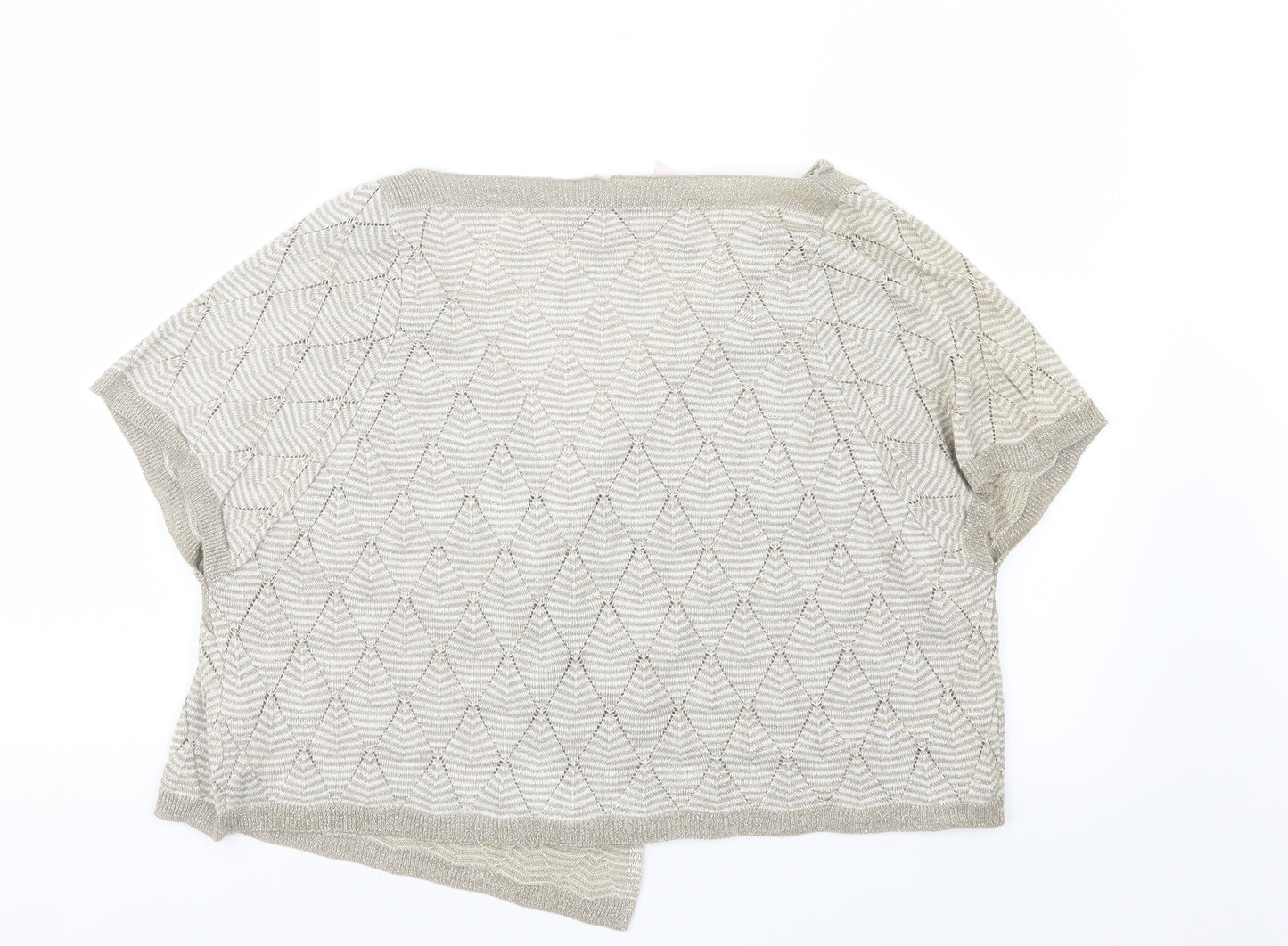 Per Una Womens Gold   Cardigan Jumper Size 18