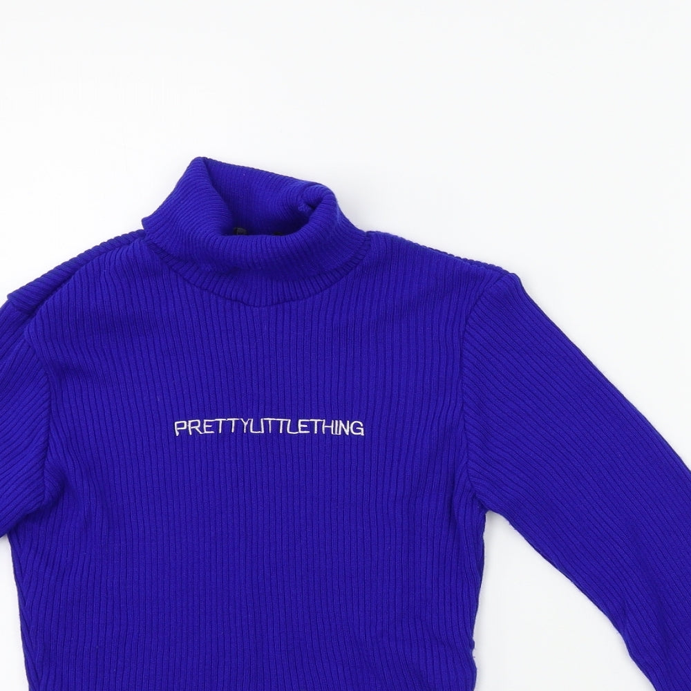 PRETTYLITTLETHING Womens Blue  Knit Pullover Jumper Size S