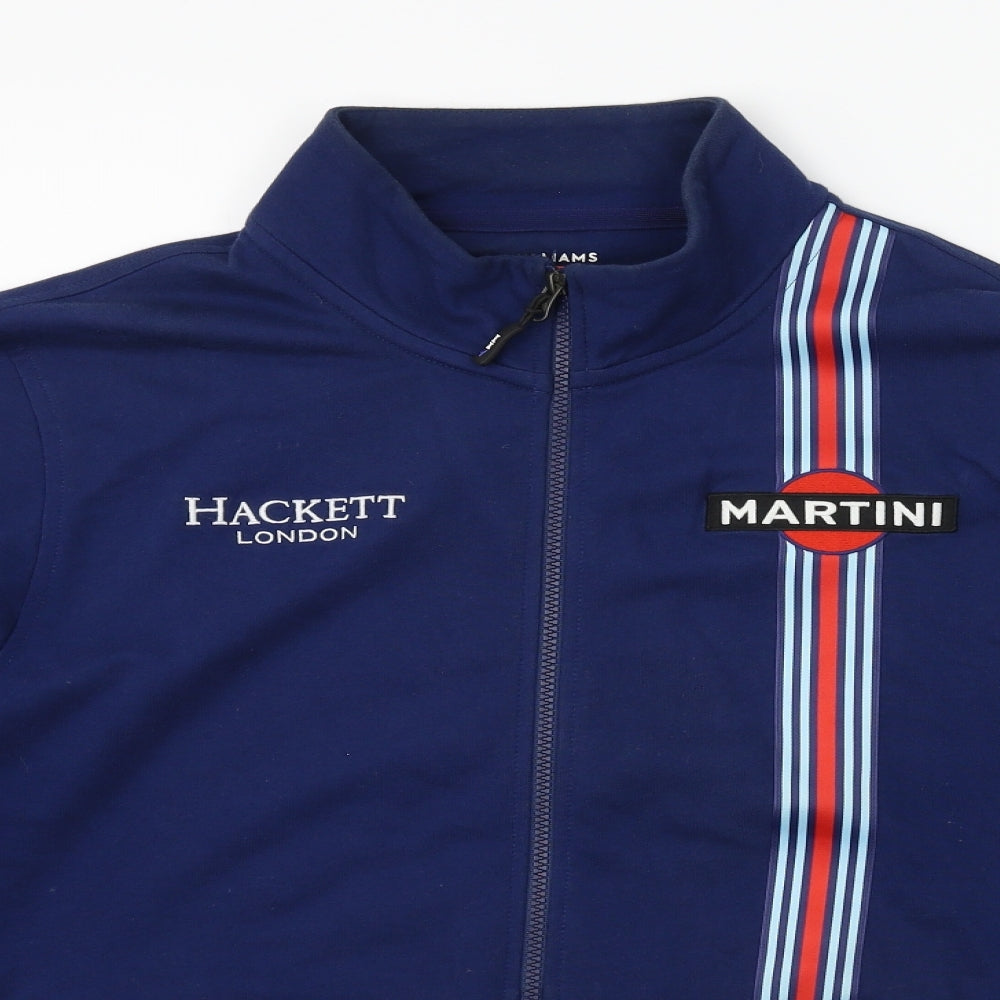 Hackett London Mens Blue   Full Zip Sweatshirt Size L